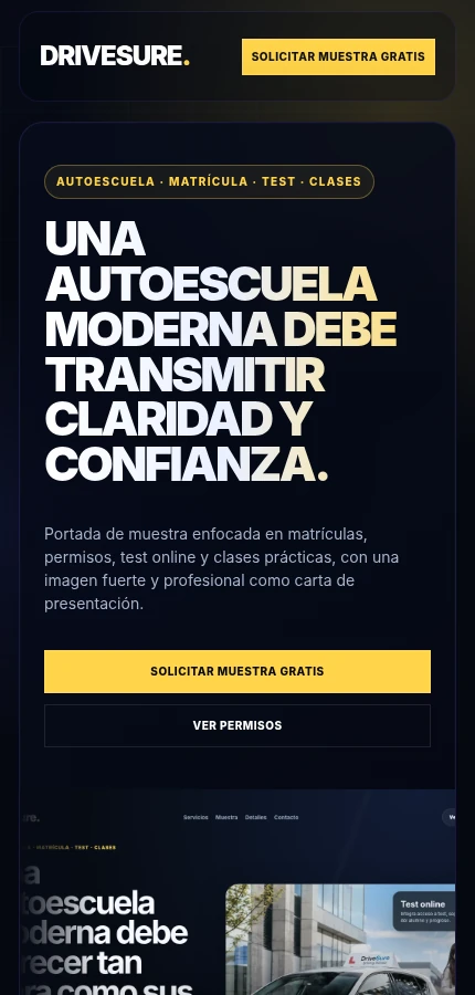 Vista móvil autoescuela